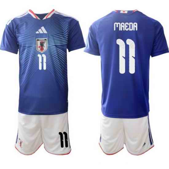 Men Japan 2026 Soccer Jerseys Blue #11 Daizen Maeda
